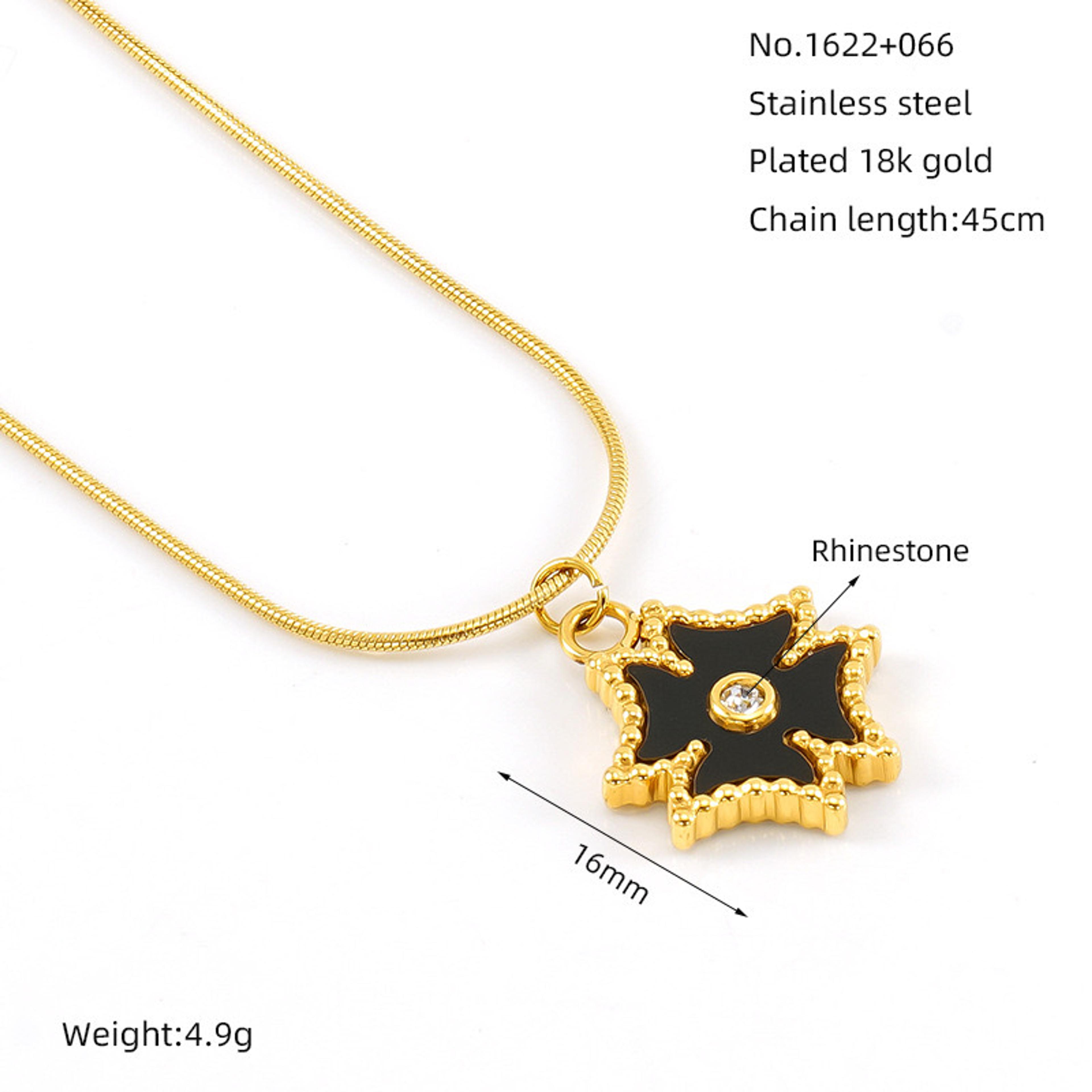 Z - Necklace ZX - 18k Gold Plated - Jewelry - by Della Bijoux
