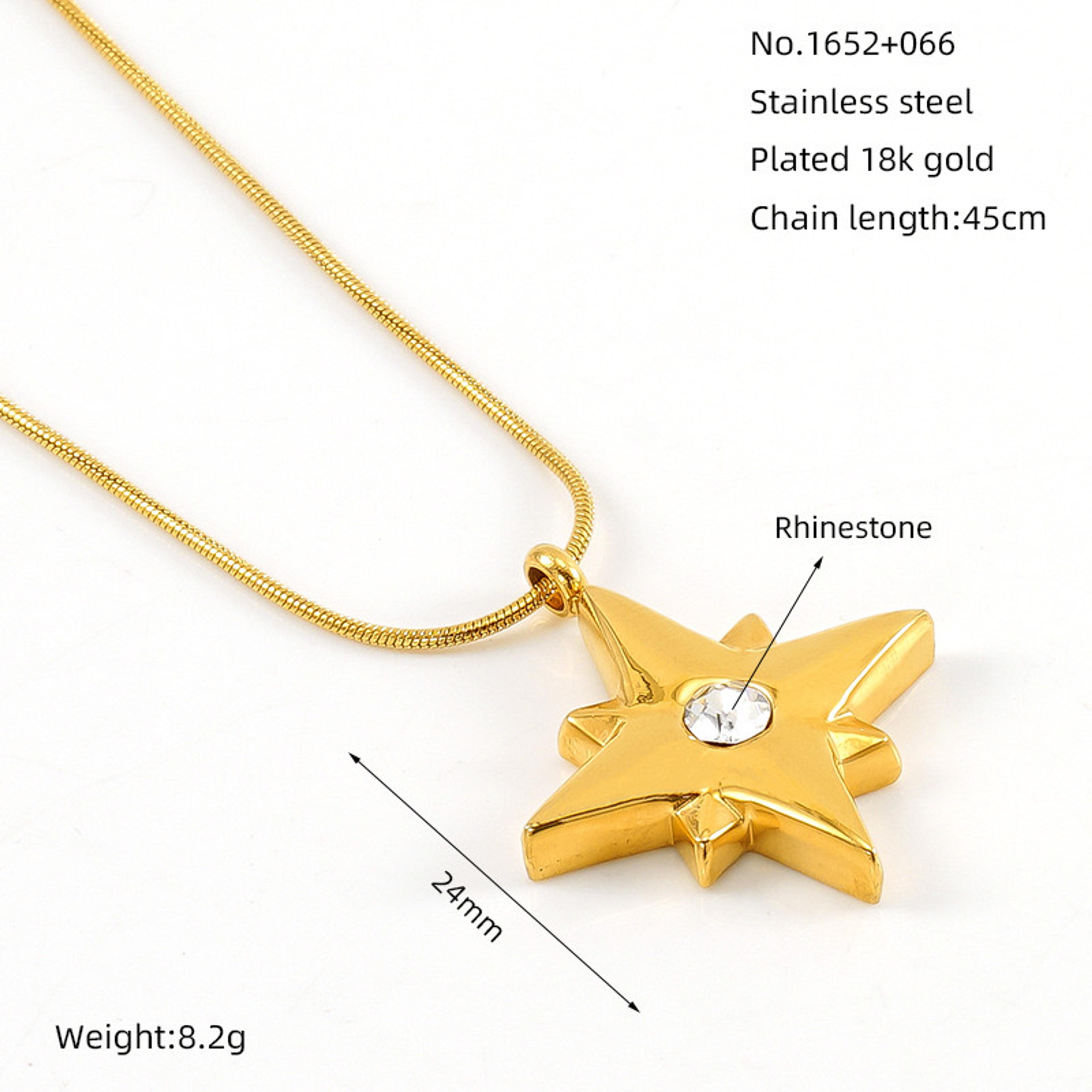 Z - Necklace ZX - 18k Gold Plated - Jewelry - by Della Bijoux