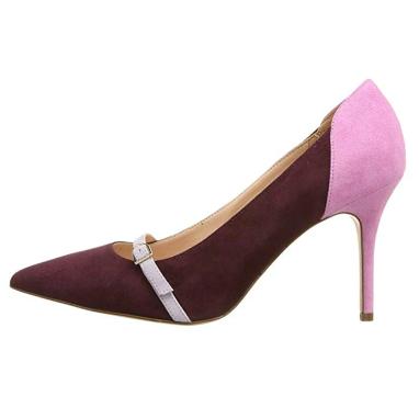 Suede Dual Color High Heels