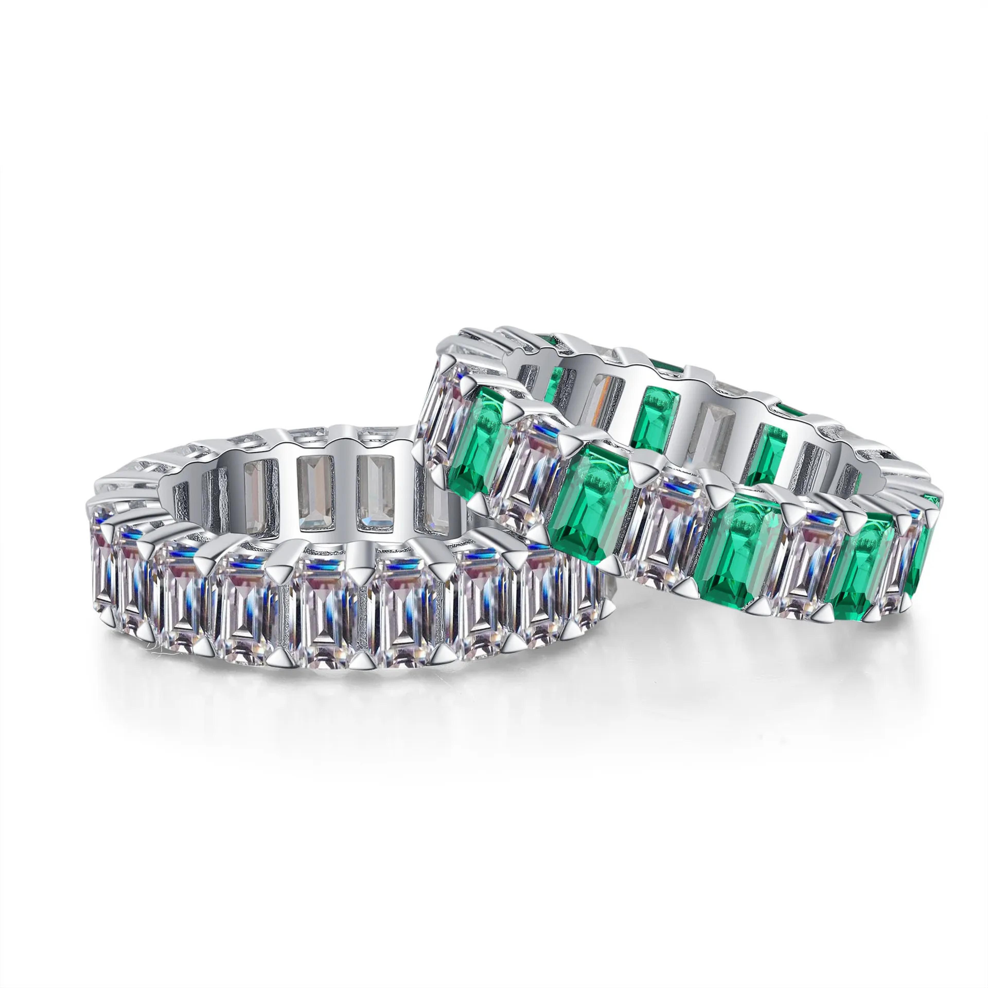 Daily Wear Minimalist Design Fine Jewelry Large Zircon Jewelry Ring 925 ...