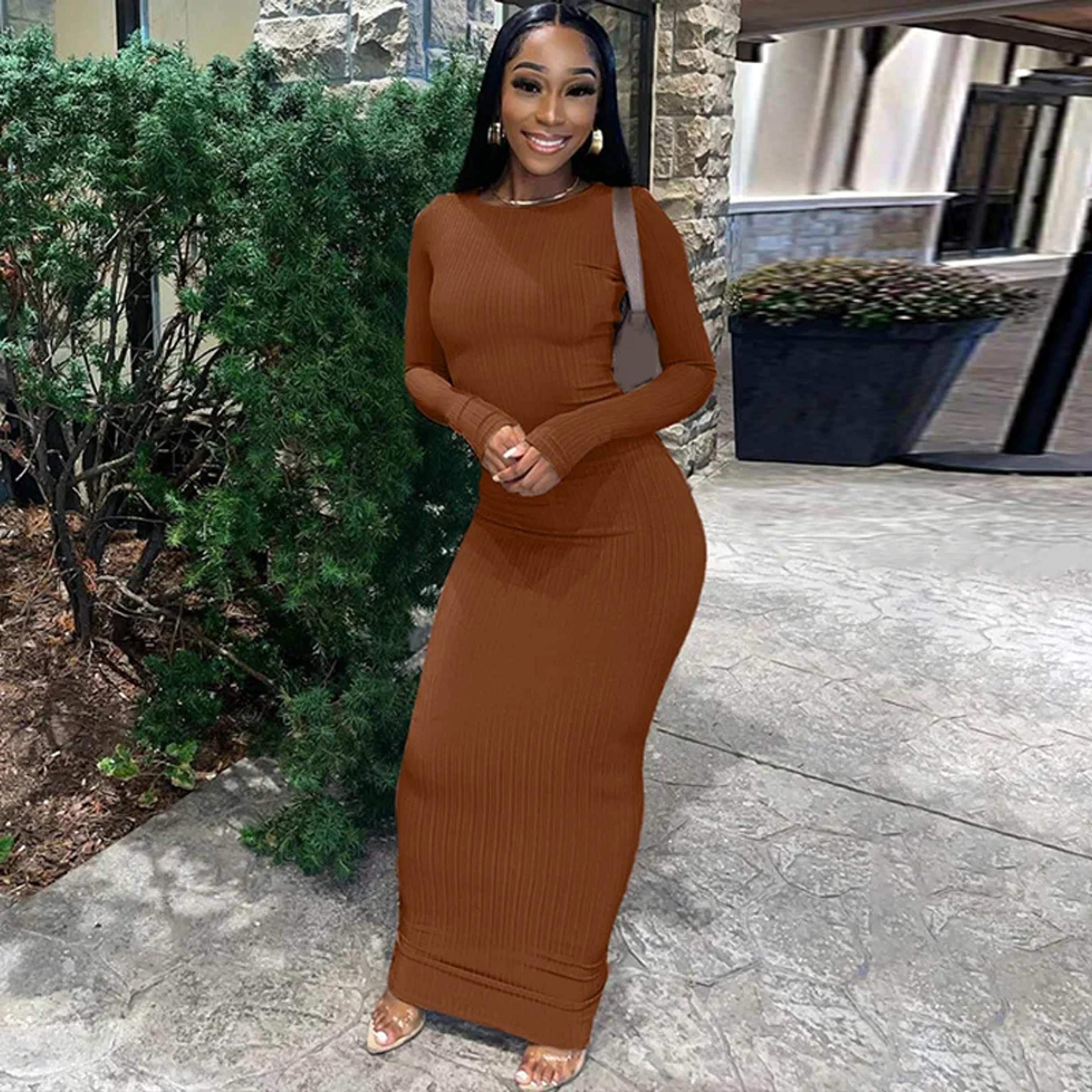 Knit Bodycon Dress for Winter Events - Women's Fashion - by Lygens Garment Factory