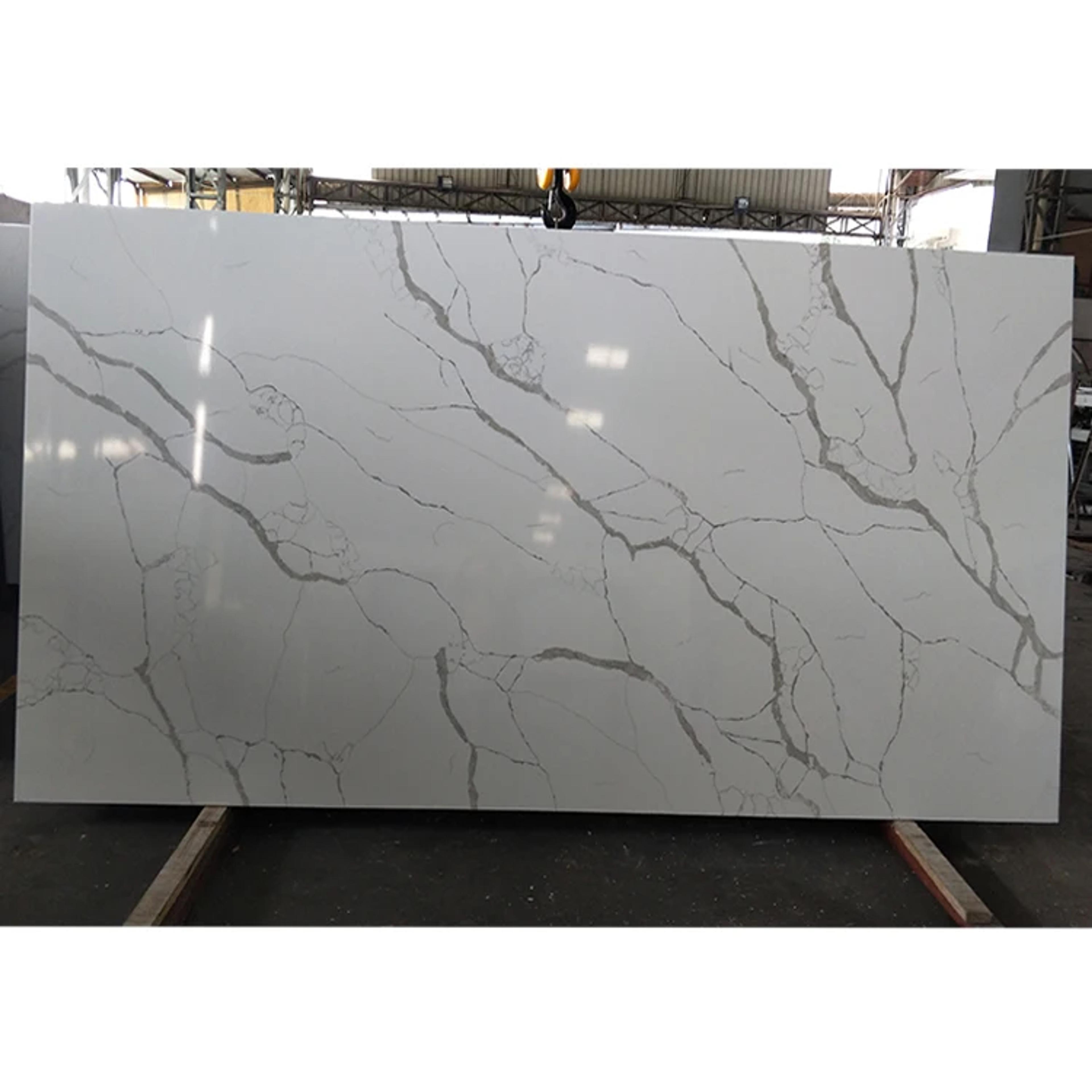 Calacatta White Quartz Grey Veins Slab - Home Goods - by Stone Products ...